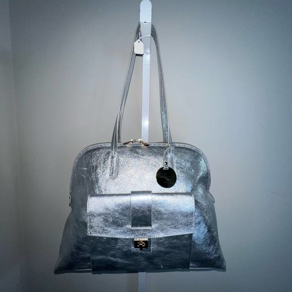 Bevini Modena The Bugatti, Laminated Leather Tote Bag NWOT - Picture 3 of 16